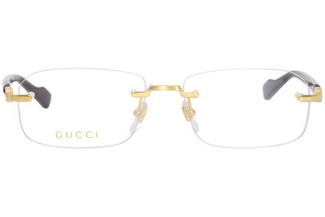 gucci eye glasses men|Gucci rimless glasses for men.